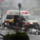 Rescuers carry a victim in Kaohsiung, Taiwan on Sept. 14.